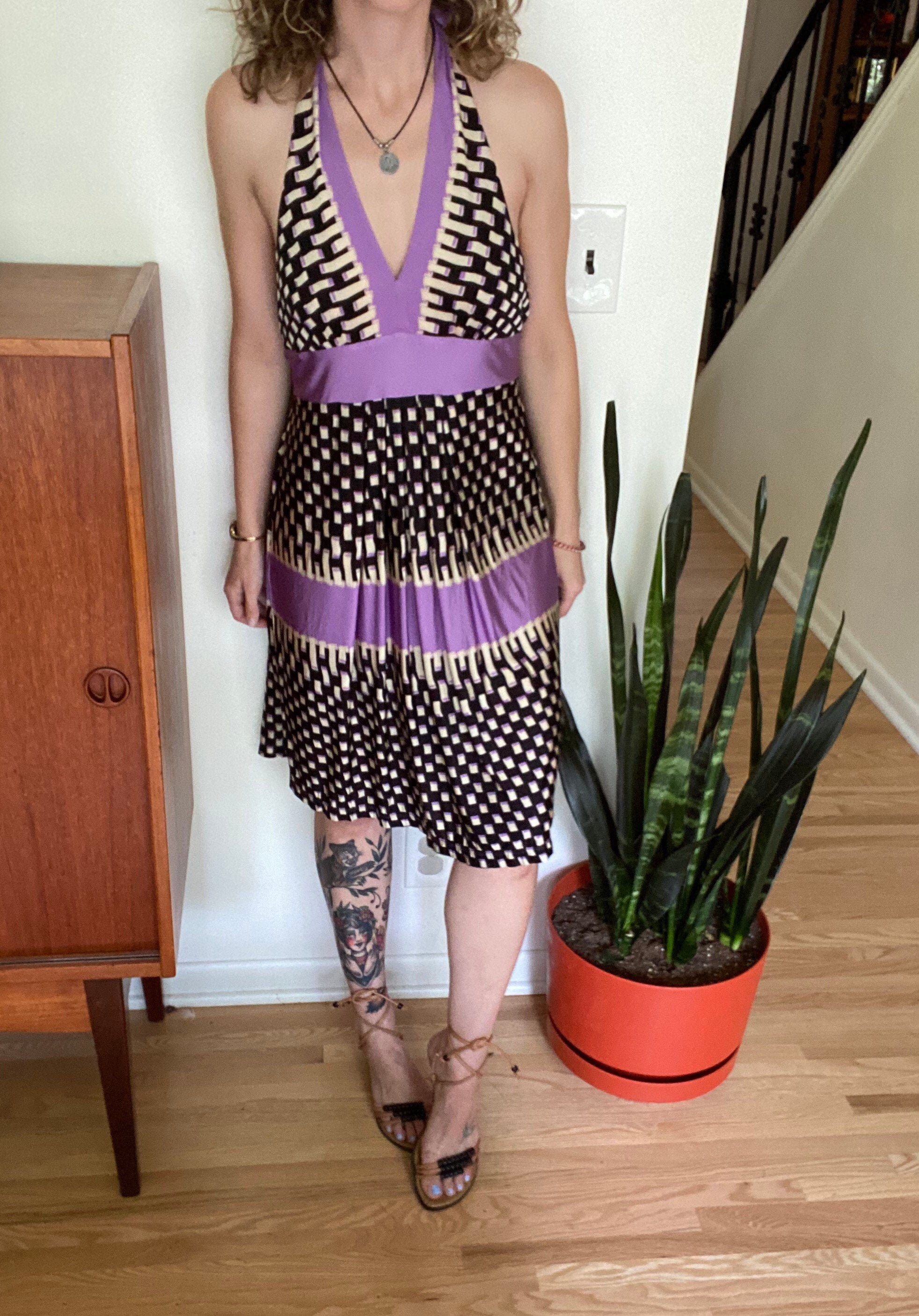 Y2K BCBG Slinky Halter Dress / Early 2000s Halter Dress / Etsy