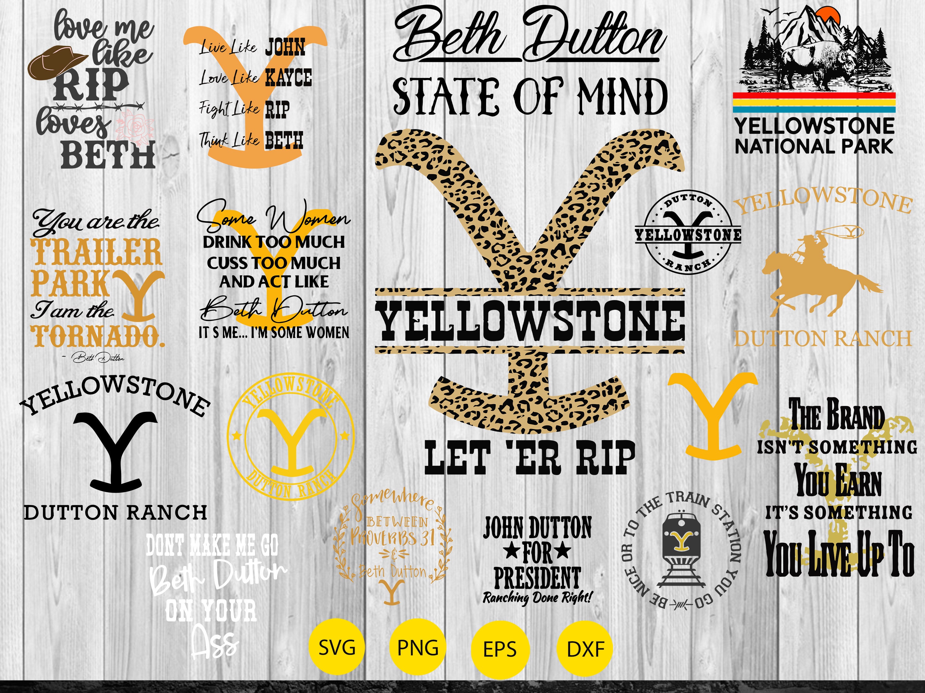 Download Yellowstone SVG Bundle Dutton Ranch Svg Beth Dutton Svg | Etsy