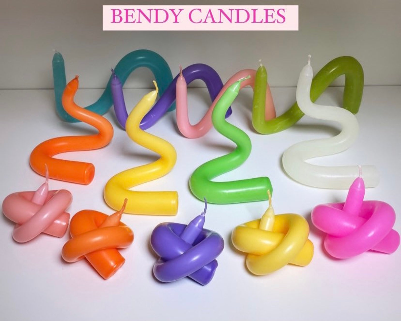 Bendy Candles Etsy UK