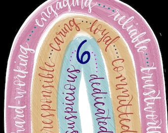 Enneagram 6 Rainbow Digital Sticker