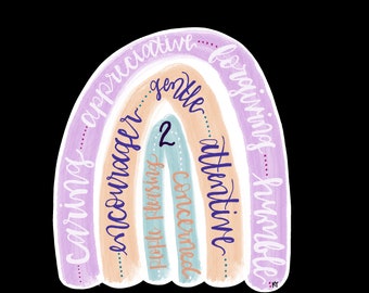 Enneagram 2 Rainbow Digital Sticker