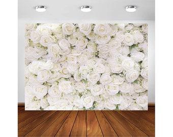 Muzi Floral Wall Photography Backdrop Green and White Roses Flowers Background for Wedding Decorations Art Fabric Studio Photo Props 7x5ft XT-5902 Muzi Floral Wall Photography Backdrop Green and White Roses Flowers Background for Wedding Decorations Art Fabric Studio Photo Props 7x5ft XT-5902