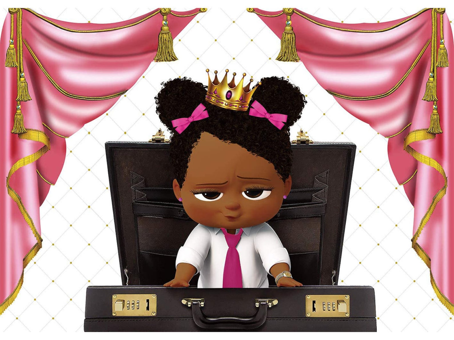 Boss Baby Backdrop Girl Birthday Party Africa Girl Curtain Etsy