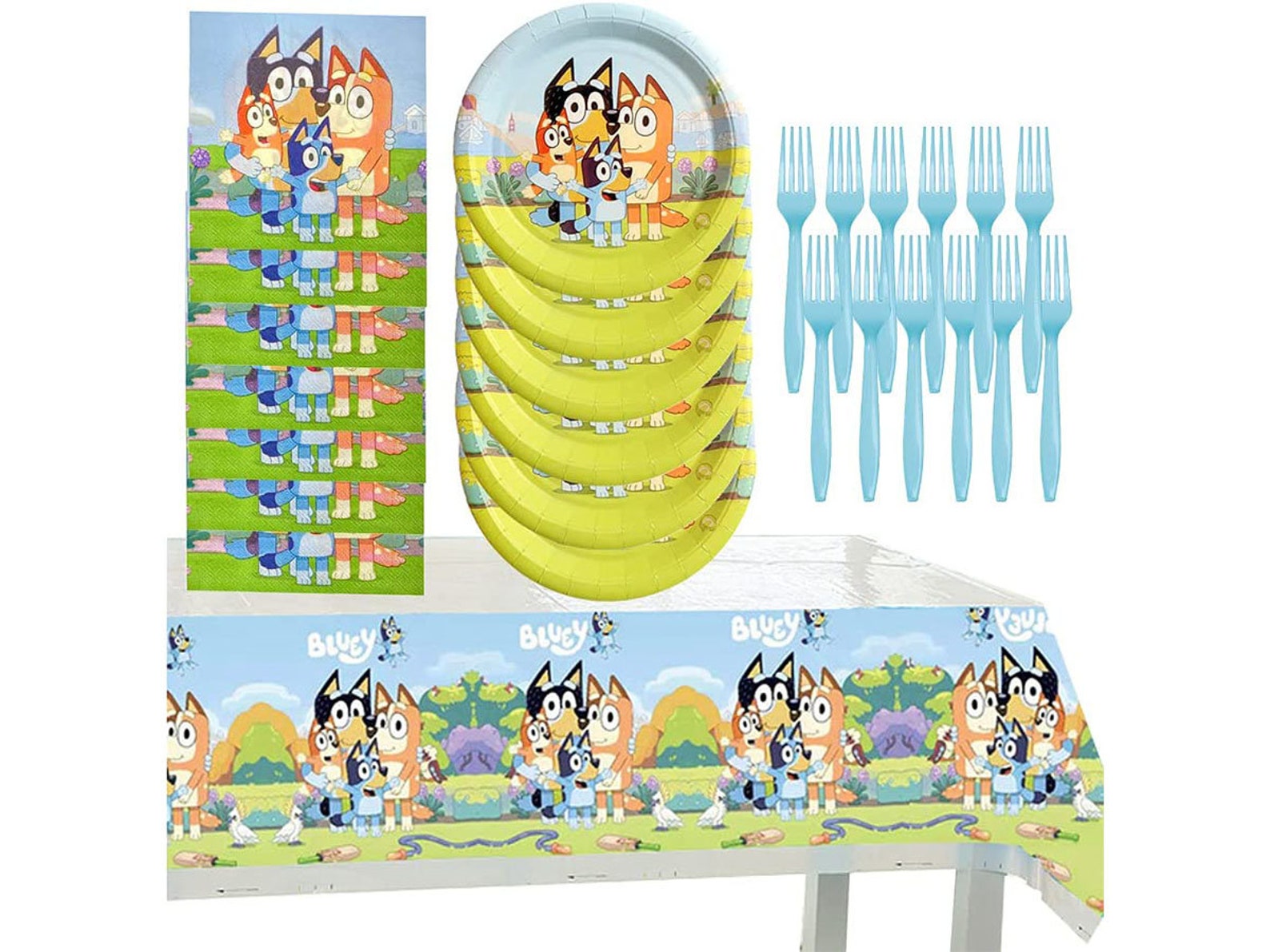 Bluey Birthday Party Supplies Set Sheepdog Bluey and Bingo Etsy