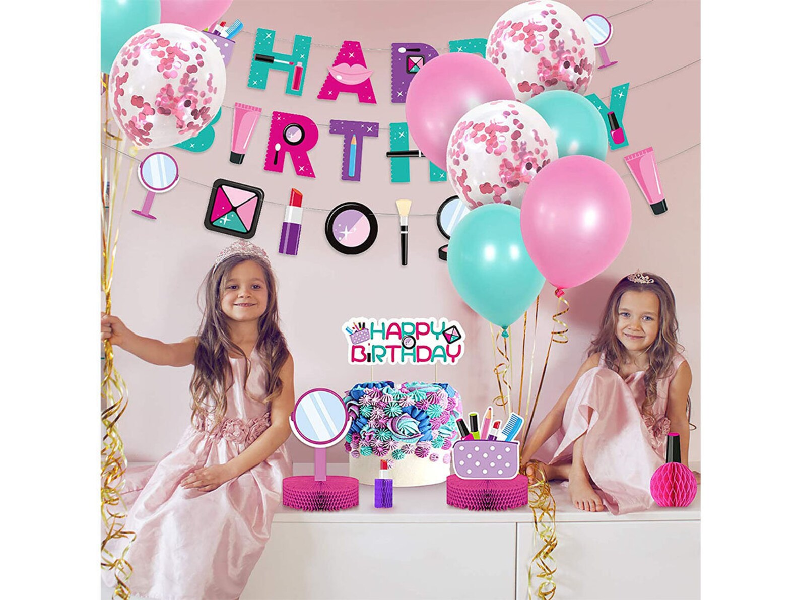 27 Pieces Makeup Birthday Party Decoration Set Including Etsy