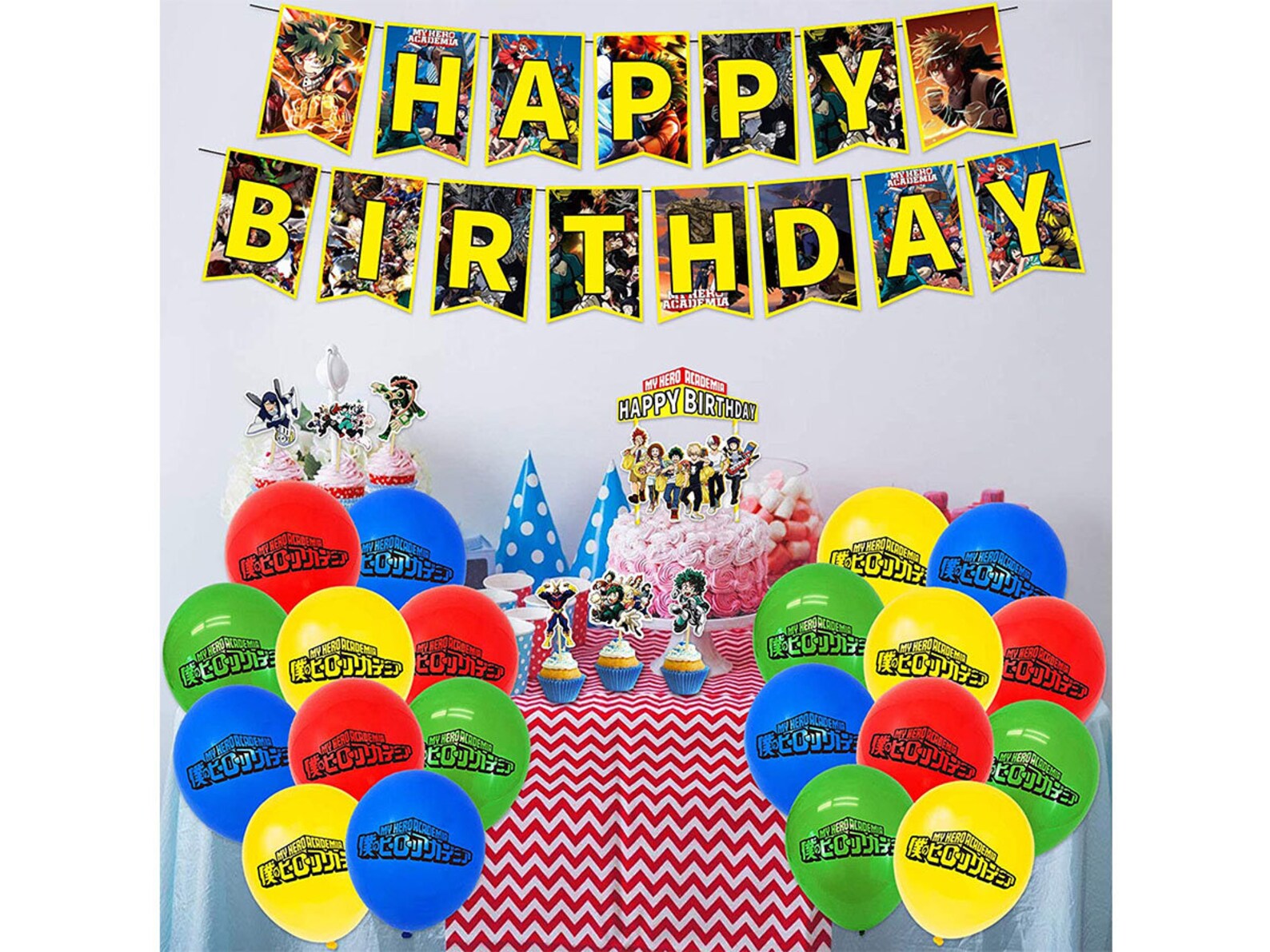46pcs My Hero Academia Birthday Party Decorations Manga Theme Etsy