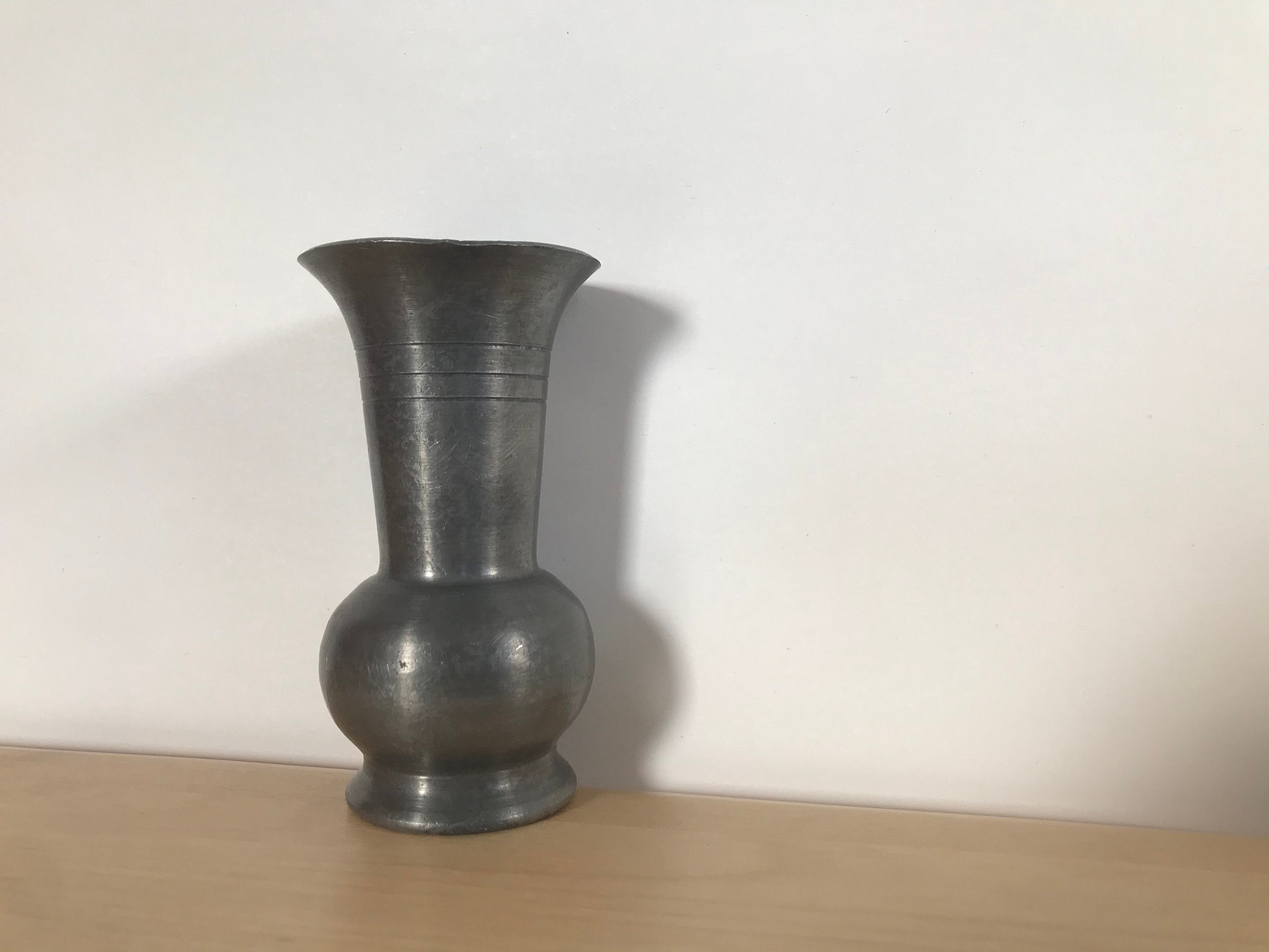 Petit Français Vintage Pewter Vase 97% Etain Fin