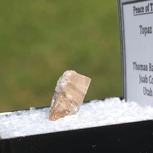 Topaz, Utah Topaz, Thomas Range, Topaz Specimen, Rare Minerals, Utah Minerals, Thumbnail Specimen, Birthday Gift, Fathers Day Gift