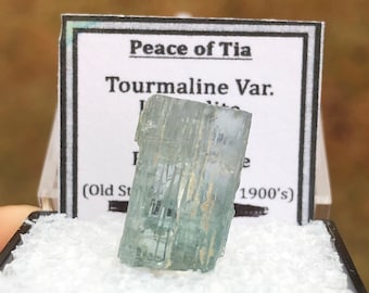 Indicolite, Blue Tourmaline, Maine Tourmaline, Rare Mineral, Thumbnail Specimen, Rockhound Gift, Birthday Gift, Elegant, Christmas Gift