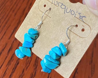 Pendientes de turquesa, pendientes de turquesa, piedra de nacimiento de diciembre, regalo de aniversario, regalo del Día de la Madre