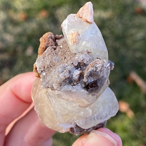 Calcite, Calcite Specimen, Stilbite, Orange Stilbite, New Jersey Minerals, Rare Minerals, Rockhound Gift, Birthday Gift, Christmas Gift