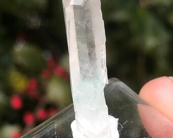 Green Phantom Quartz, Fuschite Quartz, Rare Minerals, Quartz Point, Madagascar Minrals, Rockhound Gift, Birthday Gift, Christmas Gift