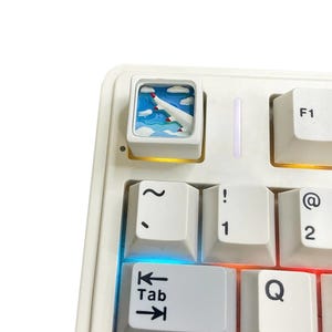 The Plane Window 3D Keycap -  Artisan Keyboard - Keycap Handmade - Keycap Translucent - Cute Keycap