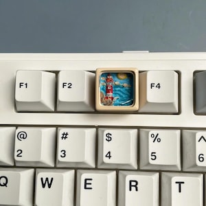 Lighthouse keycap 3d - Art keycap - keycap handmade - cute keycap