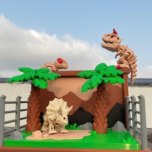 Dinosaurus Zen Garden – Zeb Garden voor bureau, schattig dinoskelet, zentuin, stressverlichting, cadeau voor dinoliefhebbers, bureauaccessoires.