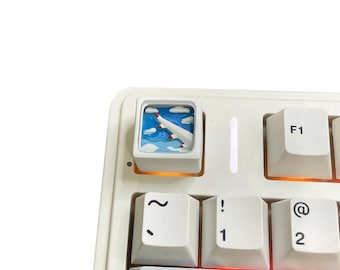 Teclas translúcidas 3D con diseño de ventana de avión - Tecla ESC para teclado mecánico Cherry MX, regalo de cumpleaños para amantes de los teclados.