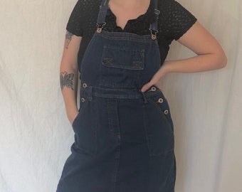 Denim Overall Dress - Etsy