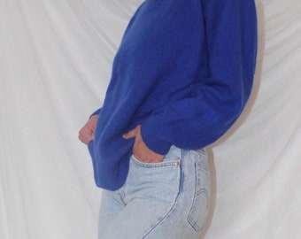 cobalt blue turtleneck