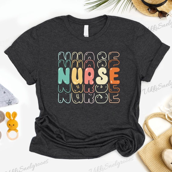 Rainbow Nurse Shirt Nurse Gift RN Shirts Nursing School Etsy