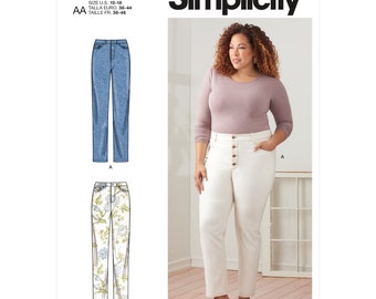 Simplicity Sewing Pattern S9266 Misses' & Women's Vintage Jeans With Front Buttons Or Zipper