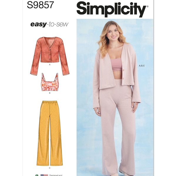 Simplicity Sewing Pattern S9857 Misses' Knit Loungewear