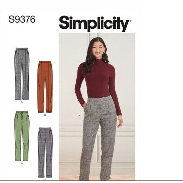 Simplicity Sewing Pattern S9376 Misses' Pull-on Trousers