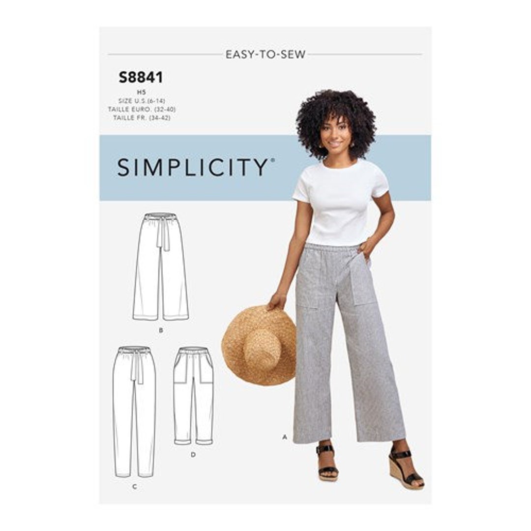 Simplicity Sewing Pattern S8841 Misses' Wide or Slim-leg - Etsy