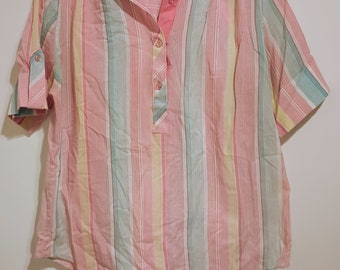 Misses Pastel Striped Top