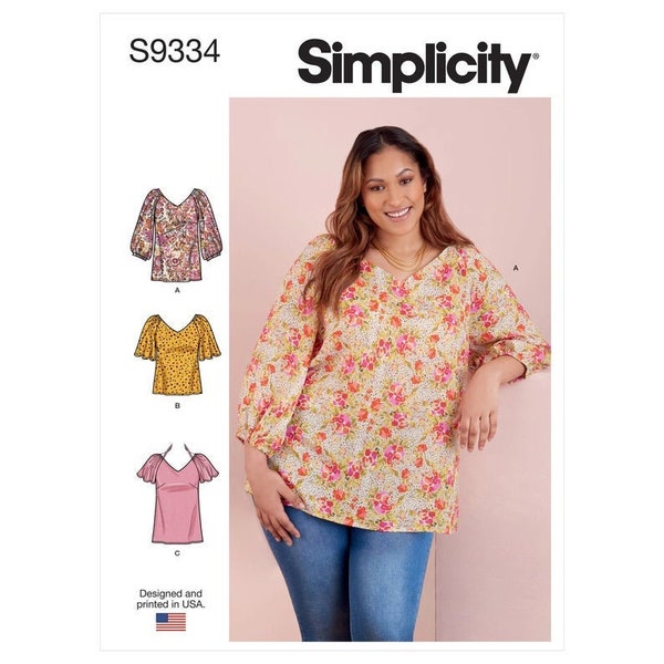 Simplicity Sewing Pattern S9334 Misses' and Women's Tops in Two Lengths