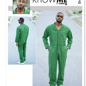 Norris Danta Ford Know Me By Mimi G ME2012 Men's Jumpsuit Sewing Pattern