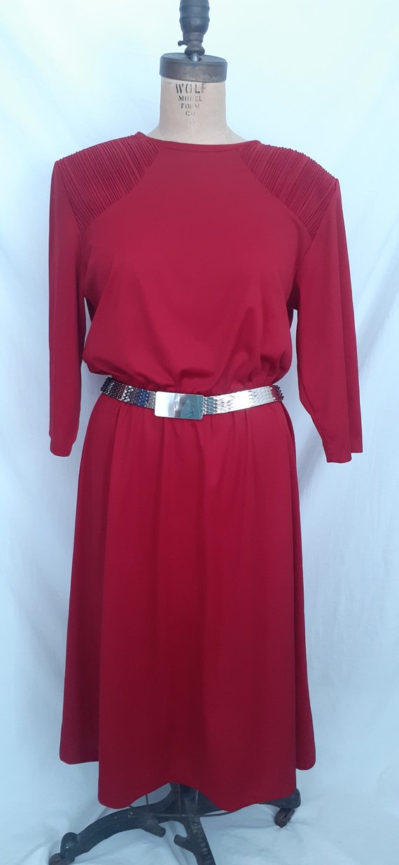 Women's Cherry Red Vintage Dress