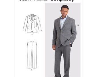 Vogue 1753 Mens Separates: Loose Fitting Lined Collared or 