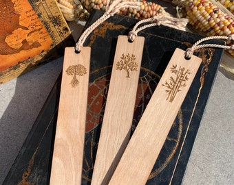 Tree Bookmarks, set of three, Bookmark, Reading tools, Gift, Gift for him, Gift for her, Self gift