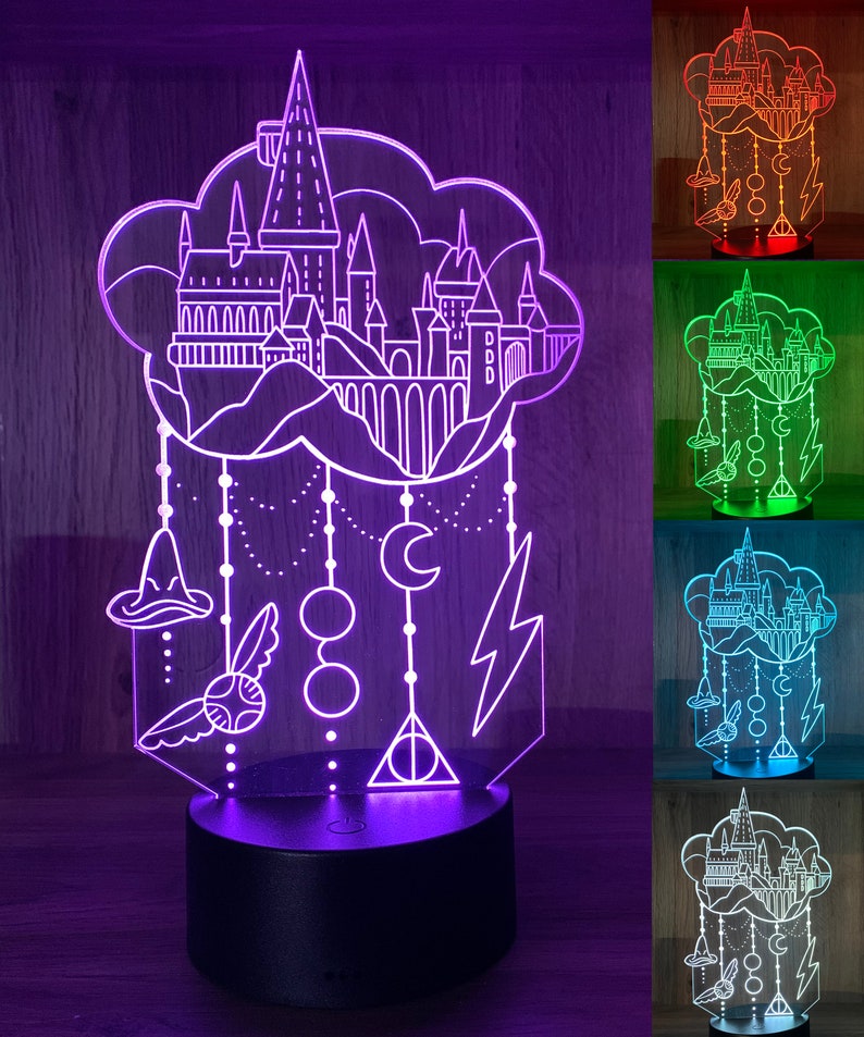 Harry Potter Castle Hogwarts LED Acrylic Sign Light Etsy UK