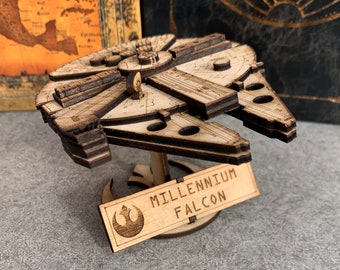 Star Wars, Millennium falcon, 3d puzzle, model, Gift for him, Gift for her, Self gift