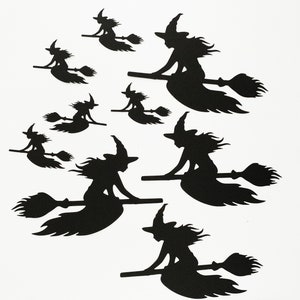 Witch, Broomstick, Halloween, Decor, Decorations, Die cut, Paper, Cardstock, Scrapbooking, Laser cut