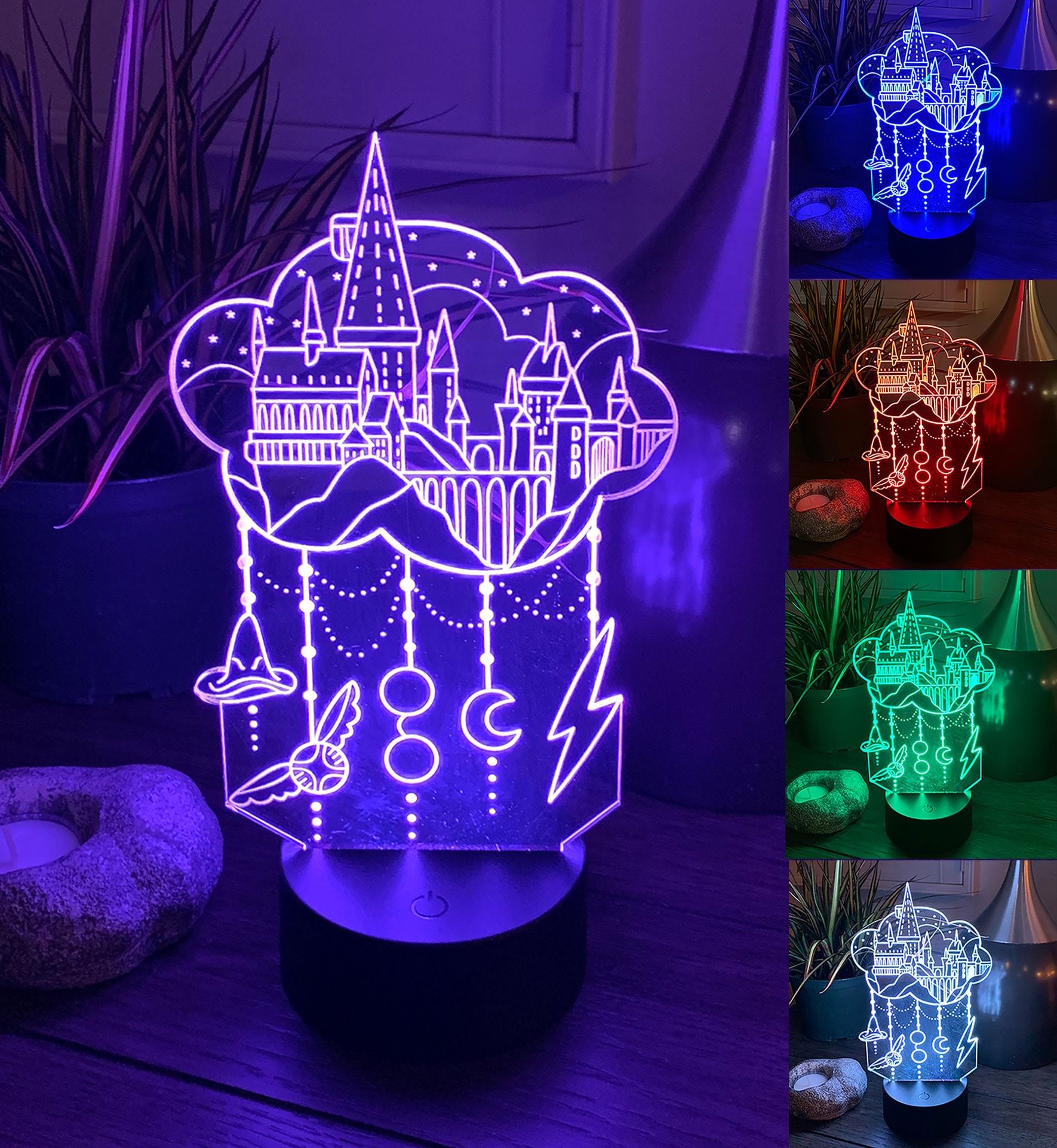 Harry Potter Acrylic Night Light with Cricut - Housewife Eclectic