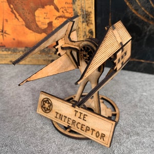 Star Wars, Tie interceptor, 3D puzzle, model, Gift for him, Gift for her, Self gift