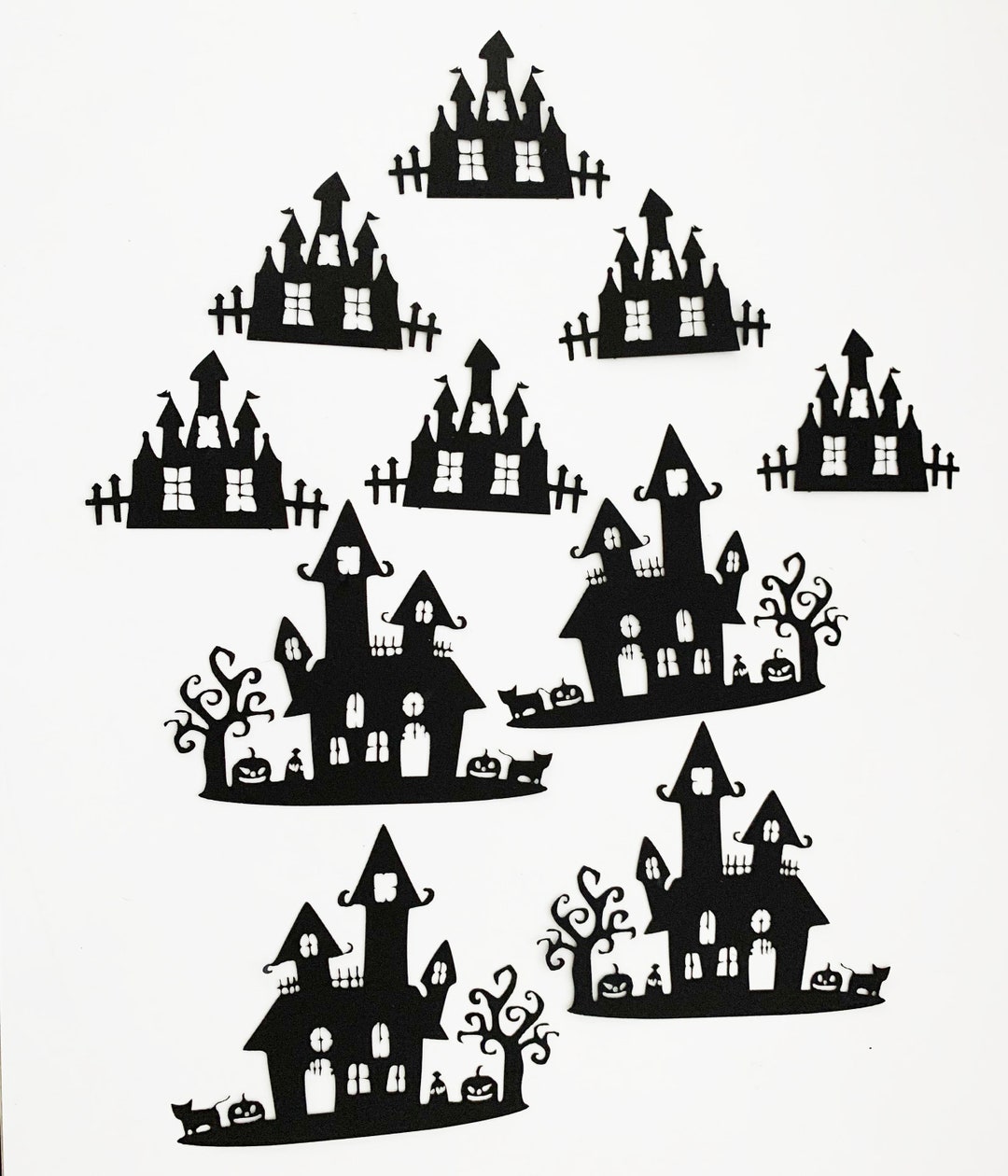 Haunted House, Decor, Halloween, Decorations, Die Cut, Paper, Cardstock, Scrapbooking, Laser Cut