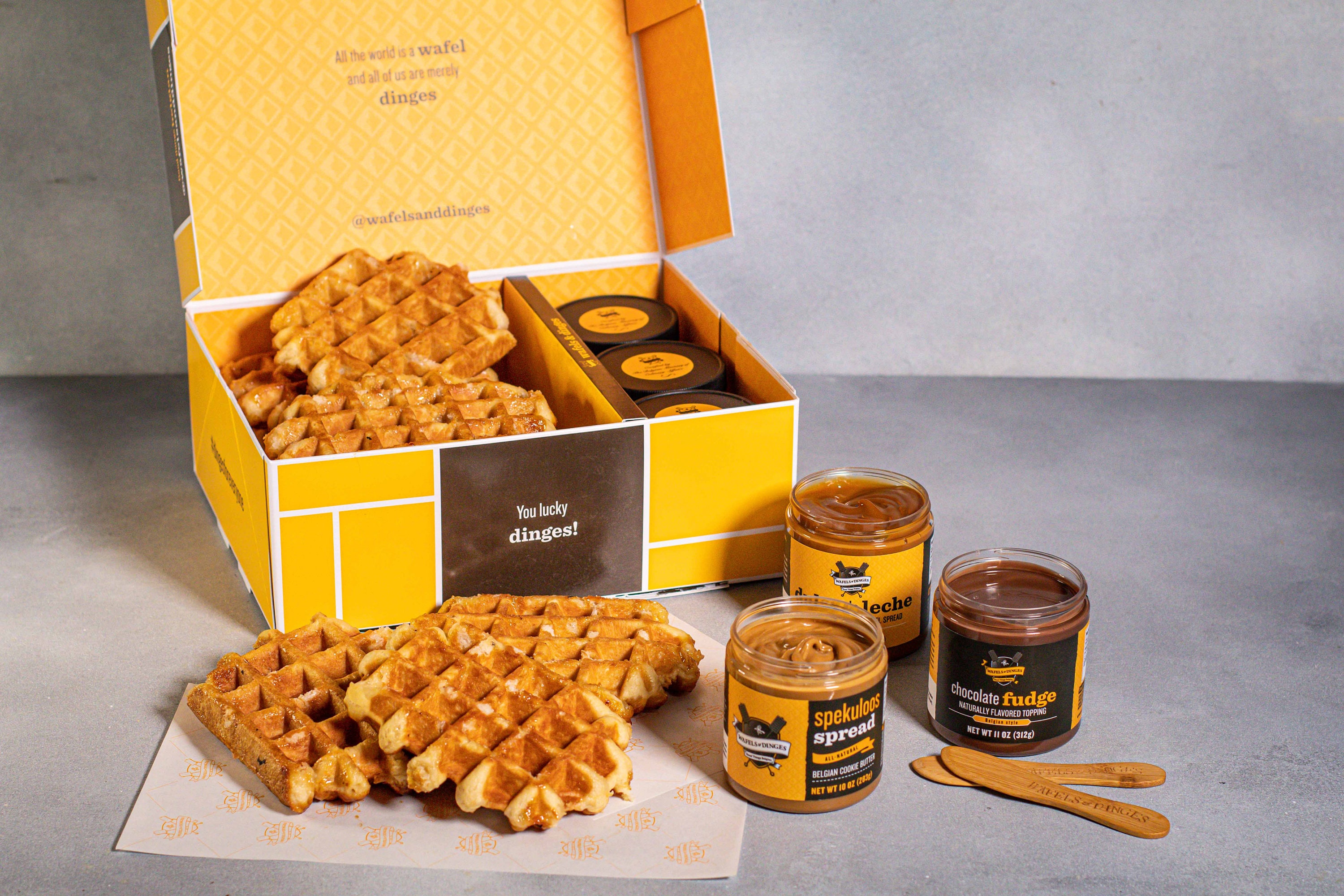 Box of Belgian Wafels 8 Trio of Toppings Etsy