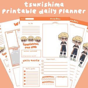 hinata printable daily planner anime planner digital pdf etsy australia