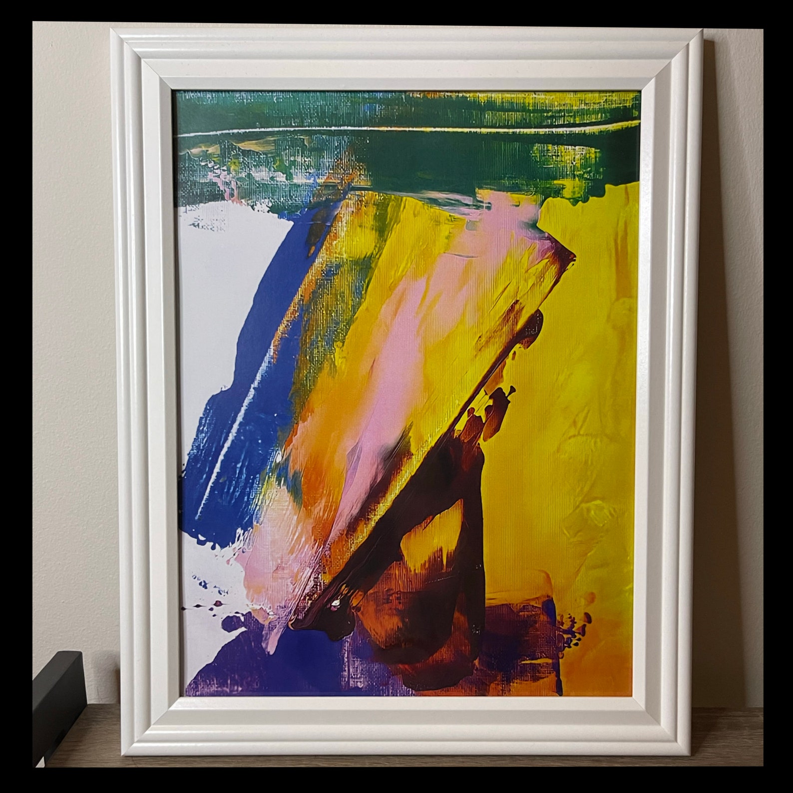 Abstract acrylic paint print 10x13 Etsy