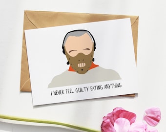 Hannibal Lecter | The Silence of The Lambs | Movie Quotes | Halloween | Funny Cards | 404 Art