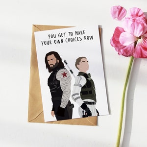 Soldato d'Inverno / Bucky Barnes / Yelena Belova / Thunderbolts / MARVEL / Biglietti di auguri divertenti / 404 Art