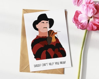 Freddy Krueger | A Nightmare on Elm Street | Halloween | Movie Quotes | Funny Cards | 404 Art