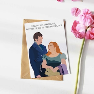 Bridgerton / Colin Bridgerton / Penelope Featherington / Polin / Citazione TV / Programma TV / Biglietti di auguri / Biglietti di San Valentino / 404 ART