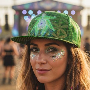 Grüne Snapback Cap, spirituelle Kappe | Ophan