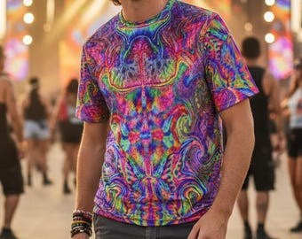 Trippy Festival T-Shirt • Abstract Psychedelic Rave Tee (Unisex)