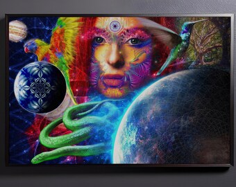 DIPINTO ORIGINALE “Eva”, 24” x 36” Acrilico su tela di Magus Fawn