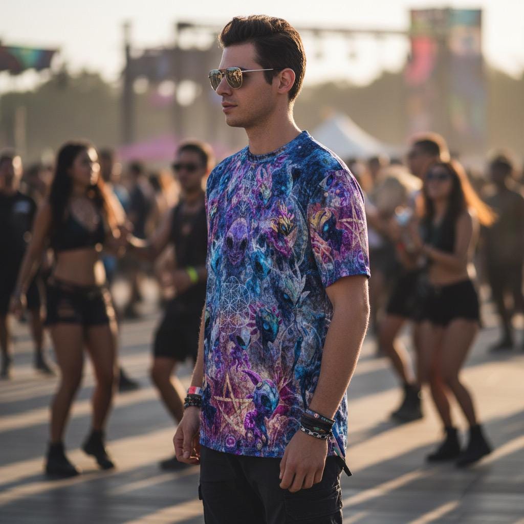 Alien Dimensions T-shirt • Psychedelic Mystical Rave Festival Tee - Etsy